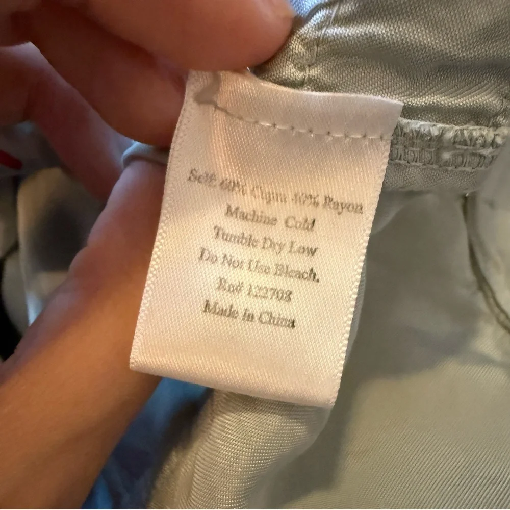 Pete & Greta Johnny Was Marika Mid Rise Cargo Pants Mint Green Women's Size 8